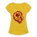Women's T-Shirt with rolled up sleeves Lion